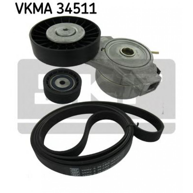 VKMA 34511 SKF Комплект доріжкового ремня (ролик, ремінь)
